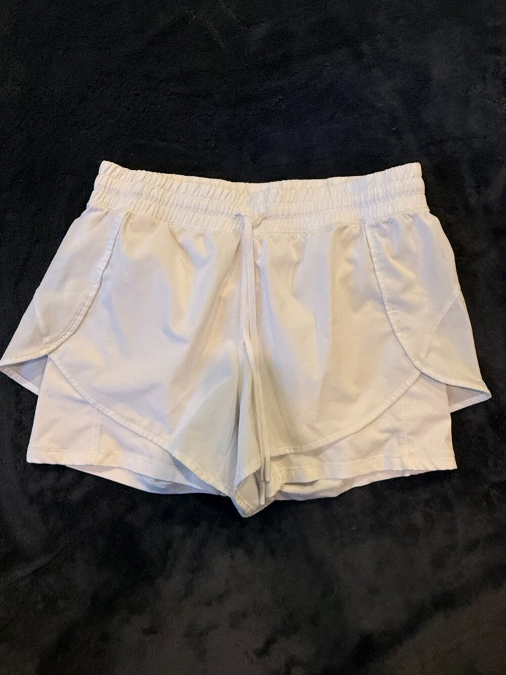 90 Degree by Reflex Layered 2 in 1 Running Shorts White Medium M Athletic Gym